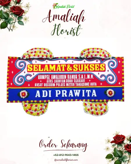 Papan Bunga Ucapan Selamat Ganti Warno